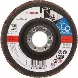 Круг лепестковый торцевой BOSCH 115х22.2мм K120 Best for Metal (2.608.607.325)