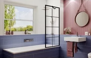 Фото №2 Шторка для ванны Ambassador ванной Bath Screens 70 прозрачная, черный (16041208))