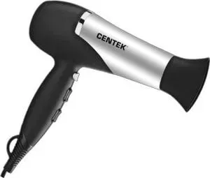 Фен CENTEK CT-2217 черный/серебряный