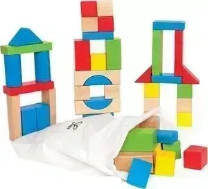 Конструктор Hape деревянный цветной 50 элементов, (E0409_HP)