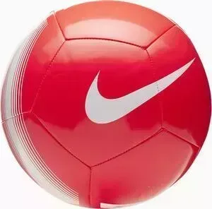 Мяч футбольный Nike Pitch Team , арт. SC3992-610, р. 5, 12 пан,гл.ТПУ, маш. сш., бут. кам, кораллово-белый