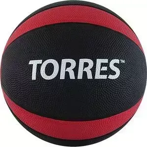 Медбол TORRES 6 кг , арт. AL00226, резина, диаметр 23,8 см, черно-красно-белый