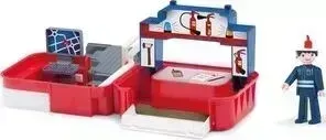 Набор EFKO пожарная станция с фигуркой пожарного в чемоданчике, (32218EF-CH) Игровой с в