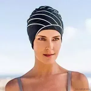 Шапочка для плавания Fashy Exclusive swimcap , арт. 3428, полиамид, эластан, черно-бежевый