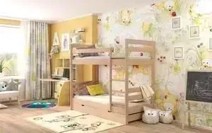 Детская двухъярусная кровать Miella Happiness 80x195 натуральный
