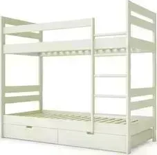 Детская двухъярусная кровать Miella Happiness 80x190 слоновая кость (эмаль)