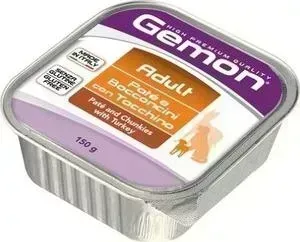 Консервы Gemon Dog Adult Pate and Chunkies with Turkey с индейкой паштет и кусочки для собак 150г