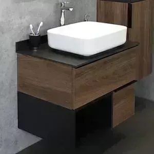 Мебель для ванной Comforty Штутгарт 75 дуб темно-коричневый