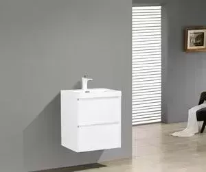 Тумба с раковиной BELBANGO с Pietra 50 bianco lucido (PIETRA MINI-500-2C-SO-BL, BB-500-PM-LVB)