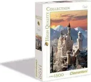 Пазл Clementoni Бавария, Вид на замок Нойшванштайн зимой 1500 элементов