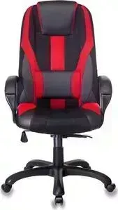 Кресло офисное БЮРОКРАТ игровое VIKING-9/BL+RED черный/красный искусст.кожа/ткань