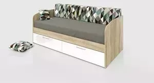 Кровать СКАНД-МЕБЕЛЬ КС-01 Стокгольм белый глянец с ящиками 200x90