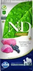 Сухой корм Farmina ND Adult Dog Medium Maxi GF Lamb Blueberry беззерновой с ягненком и черникой для собак средних и крупных пород 12кг