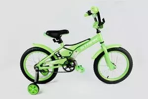 Велосипед STARK 20 Tanuki 16 Boy зелёный/белый 16" зеленый/белый
