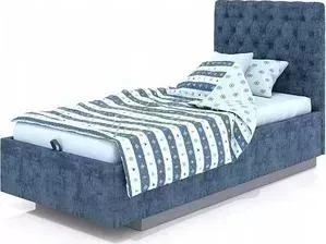 Кровать СКАНД-МЕБЕЛЬ Сити 90 синяя