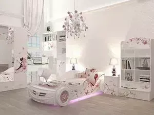 Кровать ABC-KING -машина Фея со стразами Сваровски 160х90