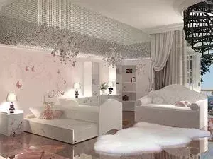 Кровать ABC-KING -классика Фея рисунок/стразы Сваровски 190x90 без ящика