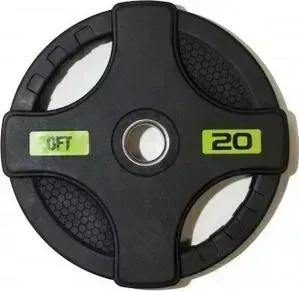 Диск обрезиненный Original Fit Tools олимпийский черный с двумя хватами 20 кг