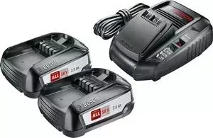 Аккумулятор BOSCH ы с зарядным устройством PBA 18 2.5Ач 2шт + AL1830CV (1.600.A01.1LD)