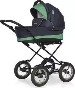 Коляска 2 в 1 Riko Basic 2 в 1 ALFA CLASSIC 02 синий-изумруд