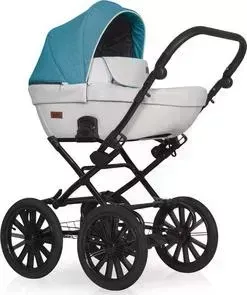 Коляска 2 в 1 Riko Basic 2 в 1 AICON Prestige 02 бирюза-белый