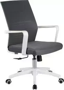Кресло офисное Riva Chair RCH B819 белый пластик/серая сетка