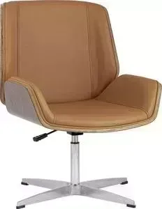Кресло офисное TopChairs для посетителей Crown коричневое V1707 1129-10