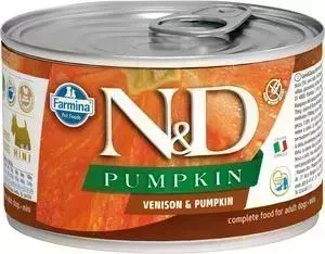 Консервы Farmina ND Adult Dog Mini Venison Pumpkin с олениной и тыквой для собак мелких пород 140г