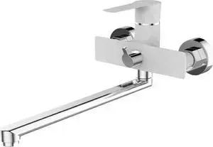 Смеситель для ванны Devida Zutto-White с поворотным изливом, белый (DVS1223-14W)