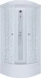 Душевая кабина TRITON Стандарт В ДН4 100х100 задние стенки белые, стекла Аква мозайка (Щ0000030293)