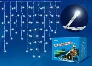 Бахрома светодиодная с контроллером UNIEL ULD-B3010-200/DTA BLUE IP20