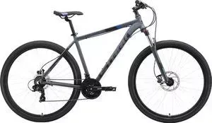 Велосипед STARK 19 Hunter 29.2 HD серый/чёрный/синий 22"