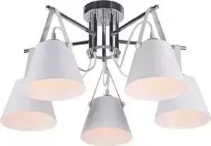 Люстра Imex потолочная MD.1190-5-S CH+WH 5*60Вт E27
