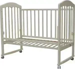 Кроватка детская  * 120х60 СИЛЬВИЯ-2 (арт.44) кол / качалка (слоновая кость)
