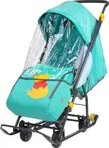 Санки НИКА коляски Disney Baby 1 (С Винни изумрудный)