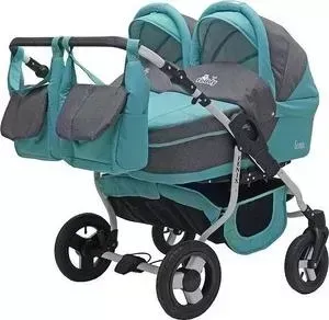 Коляска 2 в 1 Bart Plast 2 в 1 FENIX DUO 03 серый-бирюза