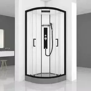 Душевая кабина Black&amp;amp;White BlackWhite Galaxy 90x90x215 с гидромассажем, стекла прозрачные, раздвижные (800190)