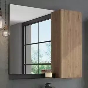 Зеркальный шкаф Comforty Кёльн 88 дуб темный (4147987)