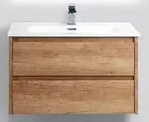Тумба с раковиной BELBANGO с Kraft 80, Rovere Nebrasca Nature (KRAFT-800-2C-SO-RNN, BB800ETL)