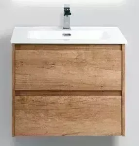 Тумба с раковиной BELBANGO с Kraft 60, Rovere Nebrasca Nature (KRAFT-600-2C-SO-RNN, BB600ETL)