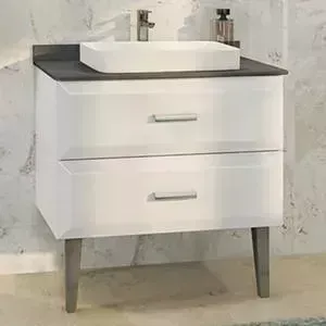 Мебель для ванной Comforty Империя 80 белый глянец