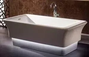 Акриловая ванна Abber 168x85 отдельностоящая, с подсветкой (AB9221)