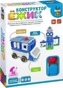 Конструктор BONDIBON Ёжик, машина+станция, 98 деталей (ВВ2573 )