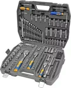 Набор инструментов KRAFT 1/2" Dr, 3/8" Dr и 1/4" Dr 218 предметов (KT 700684)