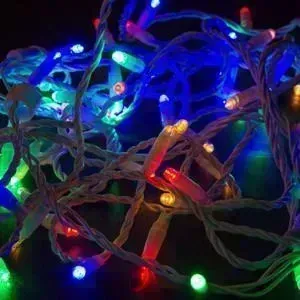 Гирлянда Neon-Night Нить 10м, постоянное свечение, белый ПВХ, 230В, цвет: Мультиколор