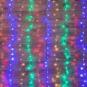 Гирлянда Neon-Night &quot;Светодиодный Дождь&quot; 1,5х1м, свечение с динамикой, прозрачный провод, 230 В, диоды МУЛЬТИ� "Светодиодный Дождь" с МУЛЬТИКОЛОР
