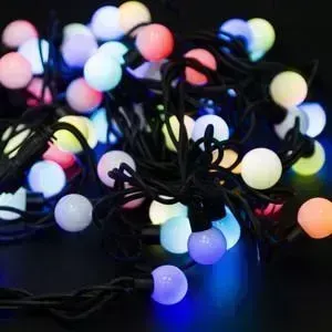 Гирлянда Neon-Night "Мультишарики" d 38 мм, 10 м, черный ПВХ, 40 диодов, цвет RGB