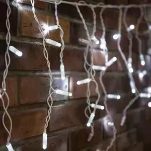 Гирлянда Neon-Night &quot;Айсикл&quot; 4,8х0,6 м, с эффектом мерцания, белый ПВХ, 176LED, цвет: Белый, 220В "Айсикл" с