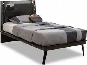 Кровать Cilek Dark Metal 200x100 мягкое изголовье