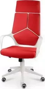 Кресло офисное NORDEN IQ white plastic red белый пластик/красная ткань